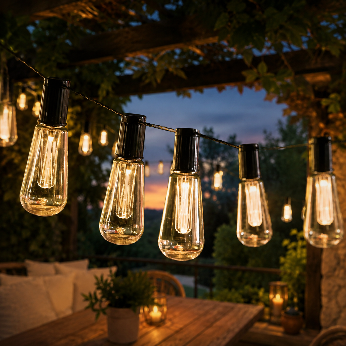 Solar LED Lichtsnoer 5-10m Outdoor Waterdicht Tuinverlichting Camping Decoratie