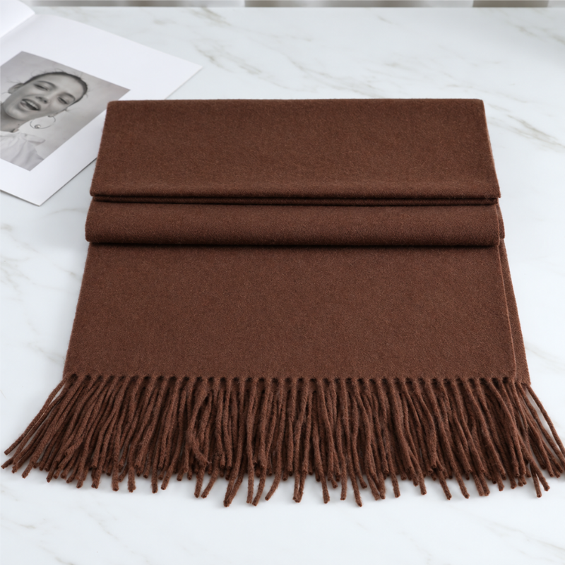 Wollen Sjaal met Franjes - Zachte Warmte voor Herfst en Winter in 9 Kleuren voor Elegante Uitstraling