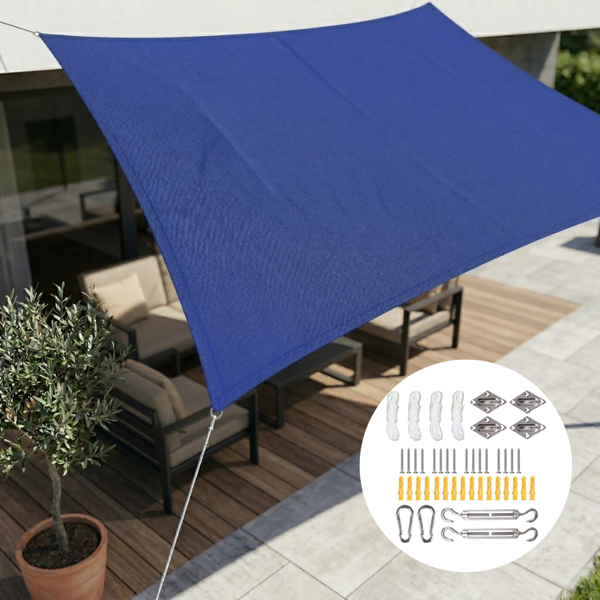 Schaduwdoek Balkon Klein Waterdicht Zonwering UV-Bescherming