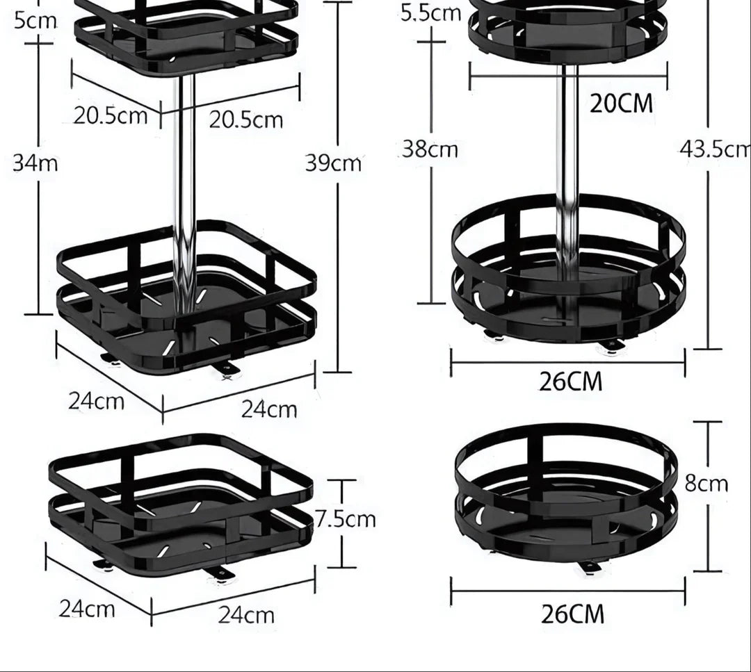 Draai-Organizer 360° - Roterende Kast- en Keuken Organizer voor Badkamer & Voorraadkast