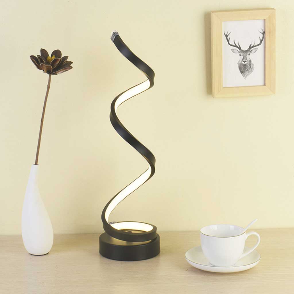 Tafellamp Spiraalvorm Metaal Dimbaar 3 Lichtkleuren Warm Neutraal Koud Wit Moderne Sfeerlamp Bureaulamp