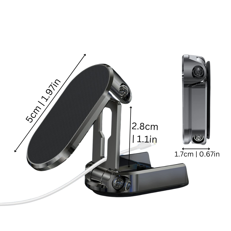 Magnetische Telefoonhouder Auto Dashboard 360° Draaibaar Zwart Zilver Ventilatie Universeel Veilig Handsfree