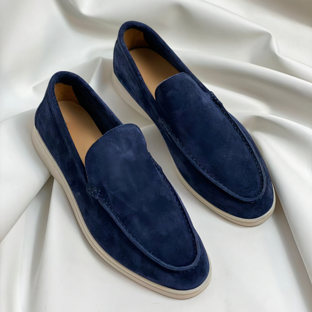 Suède Instappers Heren Leer Platte Loafers Zakelijk Comfortabel Slip-On Schoenen Ronde Neus Casual Stijl