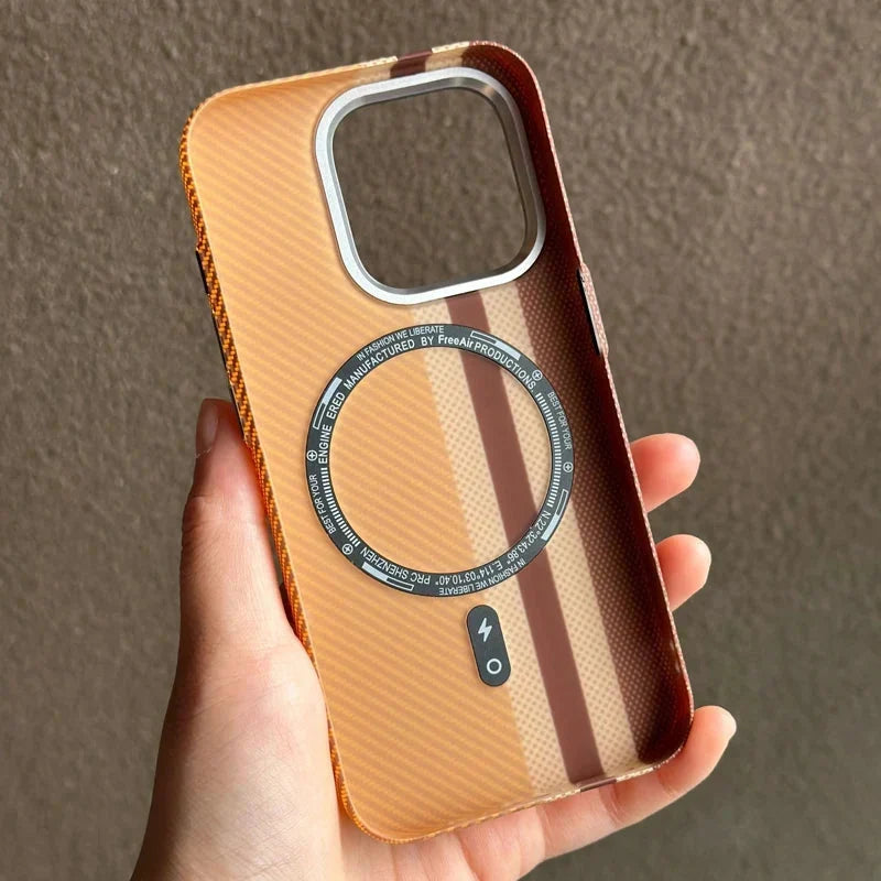 Telefoonhoesje met Carbon Fiber Textuur voor iPhone 12 tot 17 Schokbestendig Mat Design Beschermhoes