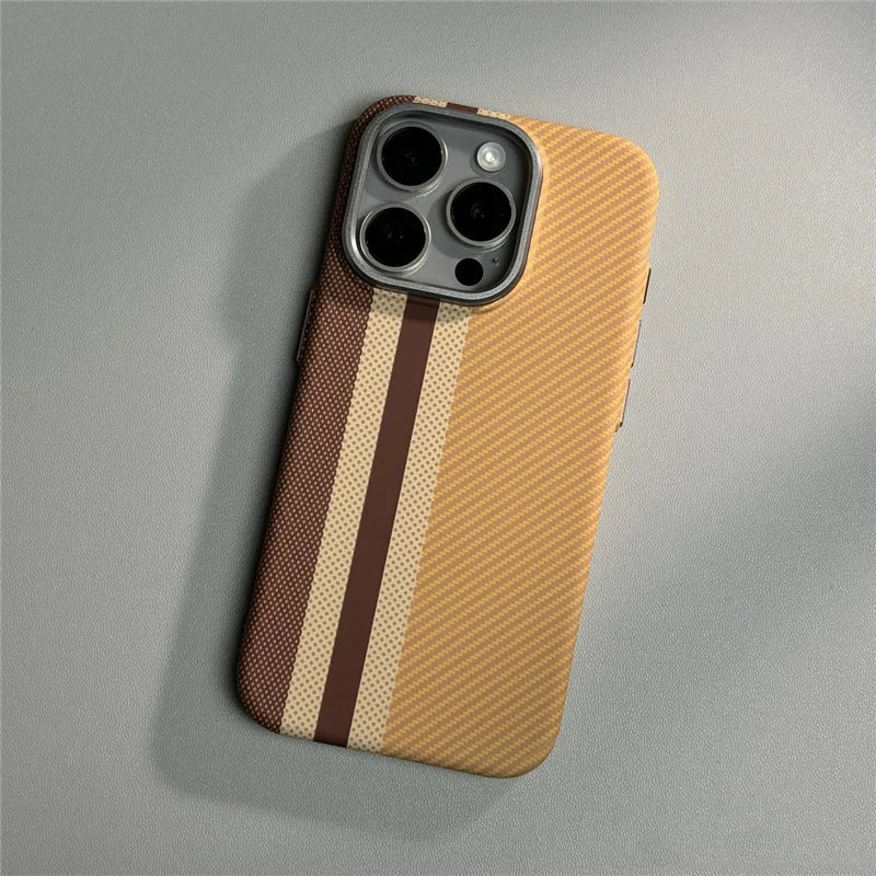 Telefoonhoesje met Carbon Fiber Textuur voor iPhone 12 tot 17 Schokbestendig Mat Design Beschermhoes