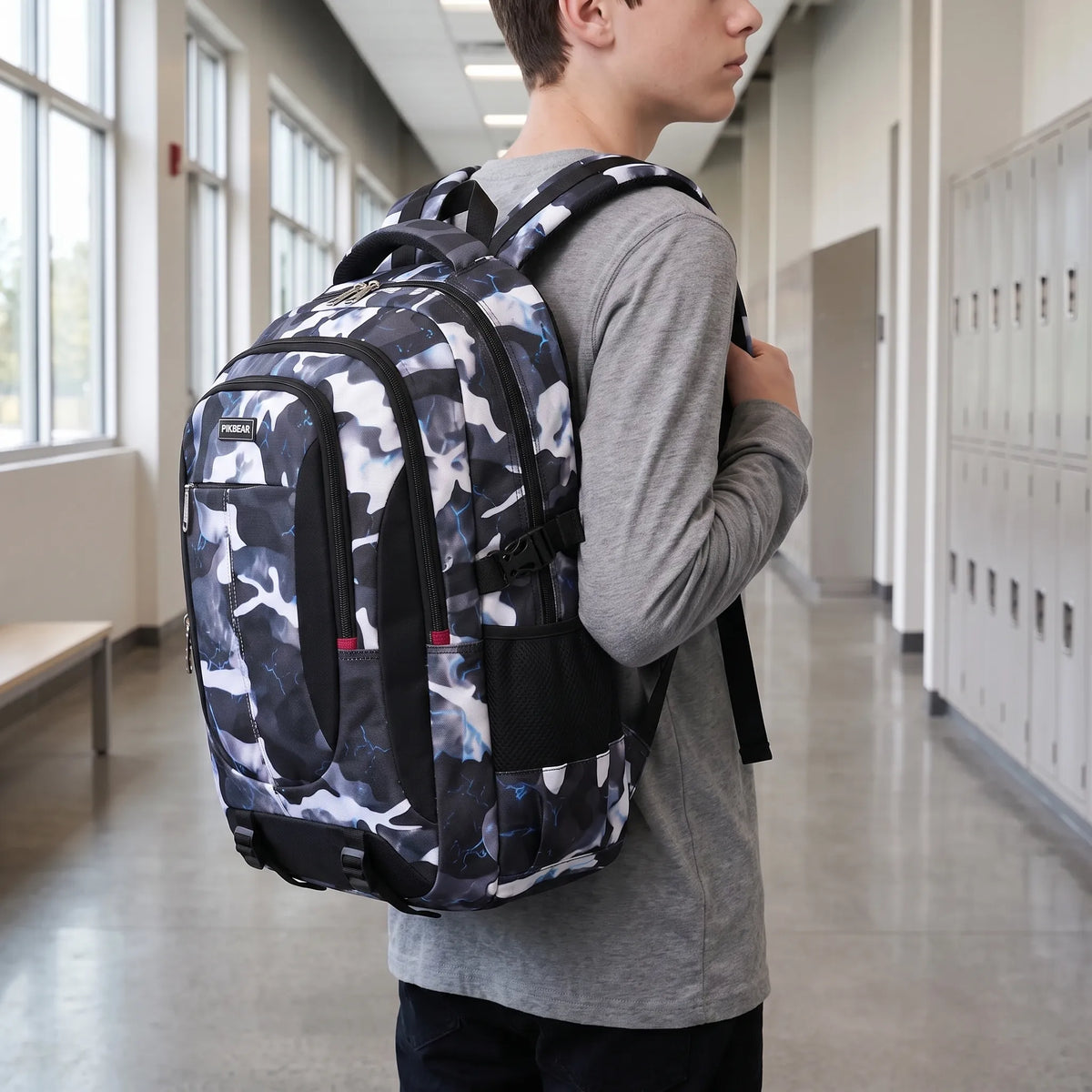 Schoolrugzak met Laptopvak 16 inch Ergonomische Schouderbanden voor Tieners Dagelijks Gebruik School Werk Reizen