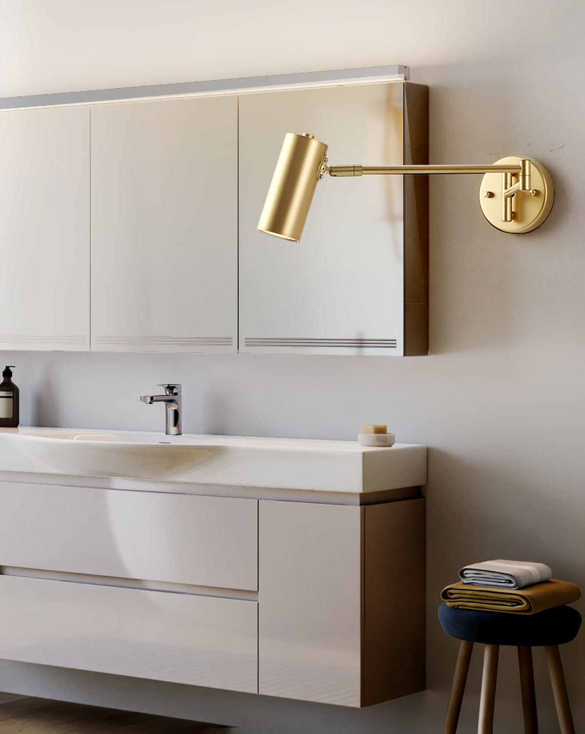 Verstelbare Wandlamp met Zwenkarm - Industrieel Metaal IJzer - 180° Draaibaar - Leeslamp Slaapkamer Nachtkastje