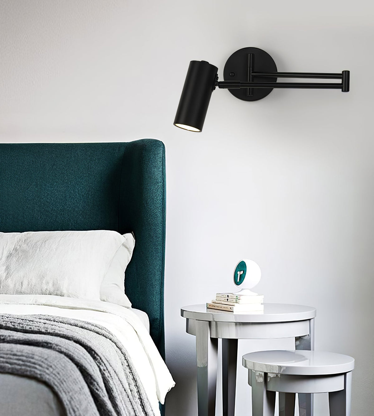 Verstelbare Wandlamp met Zwenkarm - Industrieel Metaal IJzer - 180° Draaibaar - Leeslamp Slaapkamer Nachtkastje