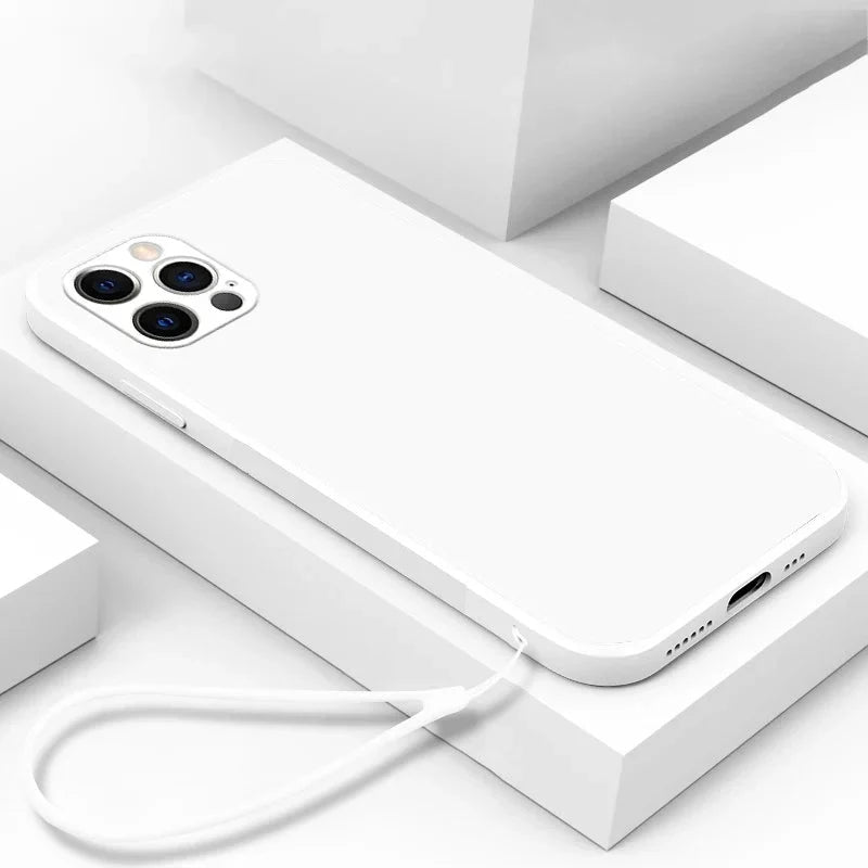 Gehard Glazen Telefoonhoesje met Polsbandje iPhone - Schokbestendig Transparant Cover Camera Bescherming