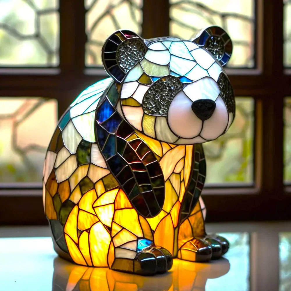 Tafellampen Gekleurd Glas met Dierenmotieven Warm Sfeerlicht voor Woonkamer Slaapkamer Nachtkastje Decoratieve Verlichting