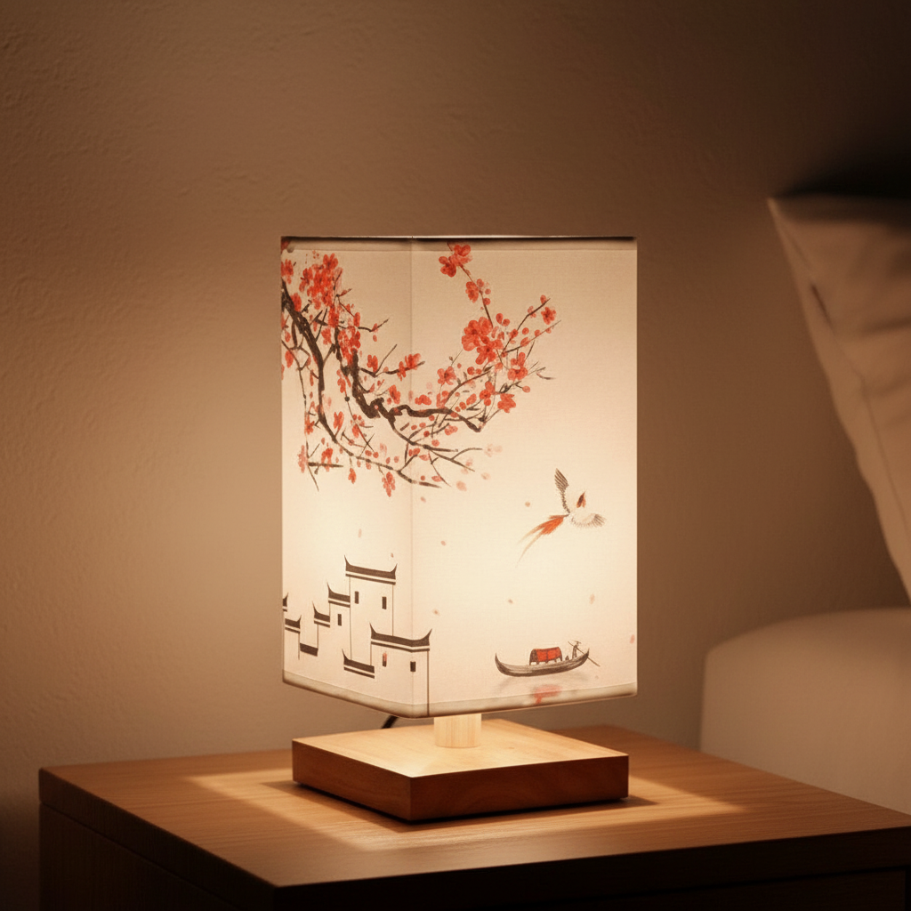 Tafellamp Bamboe Hout Naturel Japandi Minimalistische Slaapkamer Woonkamer Bureaulamp Scandinavisch Sfeerverlichting Nachtkastlamp