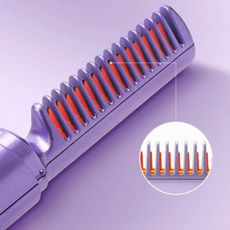 Draadloze Stijltang Borstel - Compact Styling Tool met Keramische Coating & 3 Temperatuurstanden