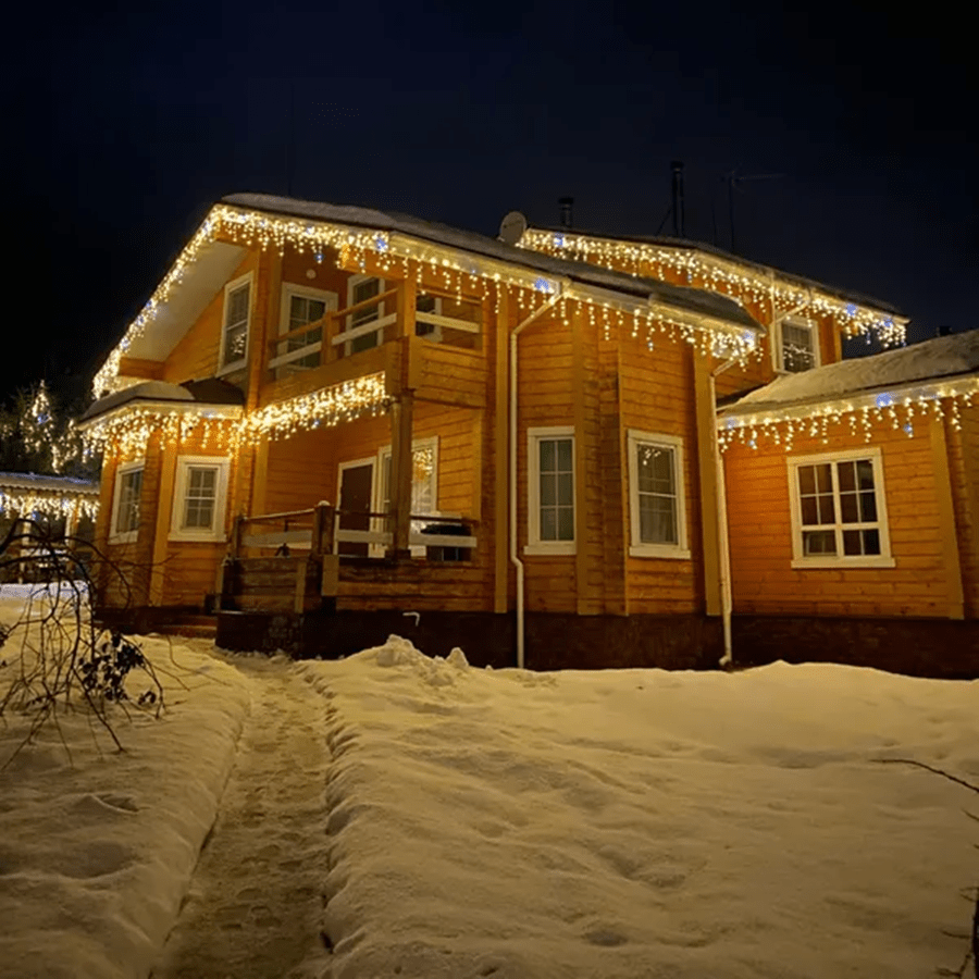 LED IJspegelverlichting 4-32m Warm Wit Flakkereffect Kerst Tuindecoratie Exterieur IP44 Waterdicht