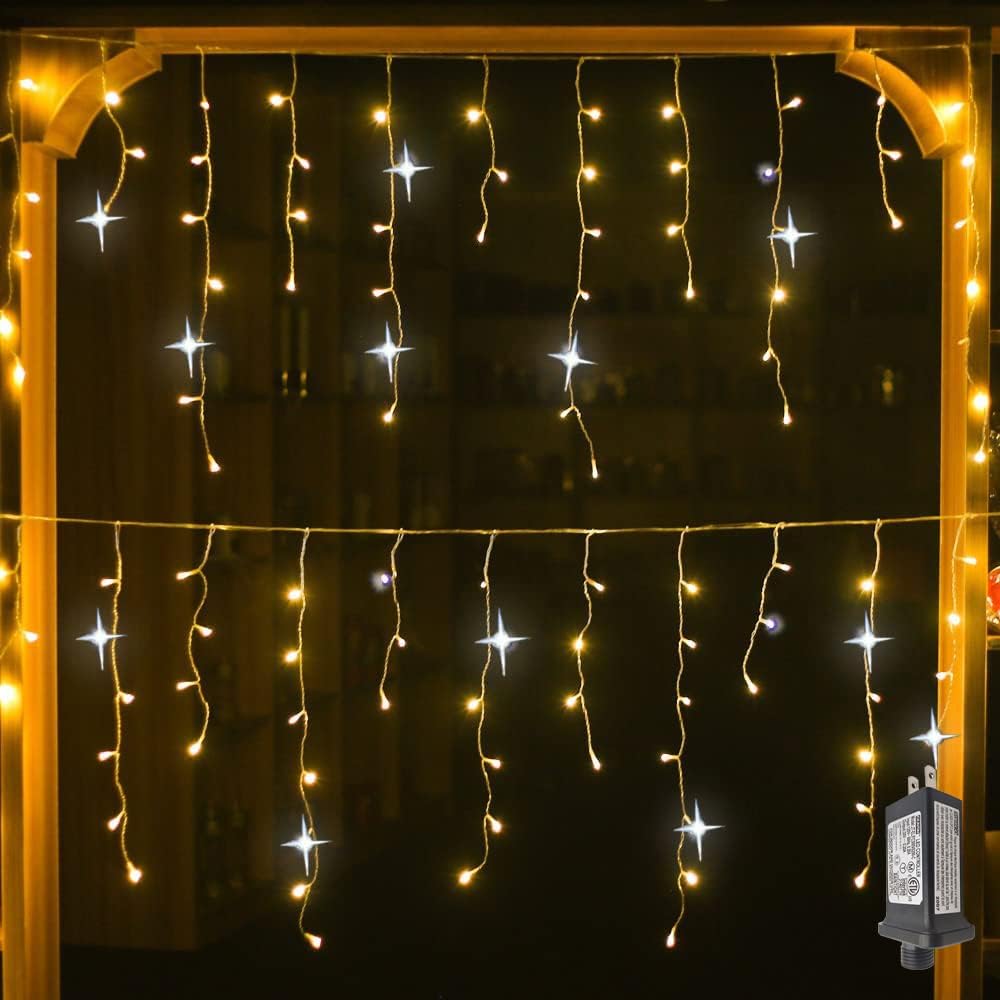 LED IJspegelverlichting 4-32m Warm Wit Flakkereffect Kerst Tuindecoratie Exterieur IP44 Waterdicht