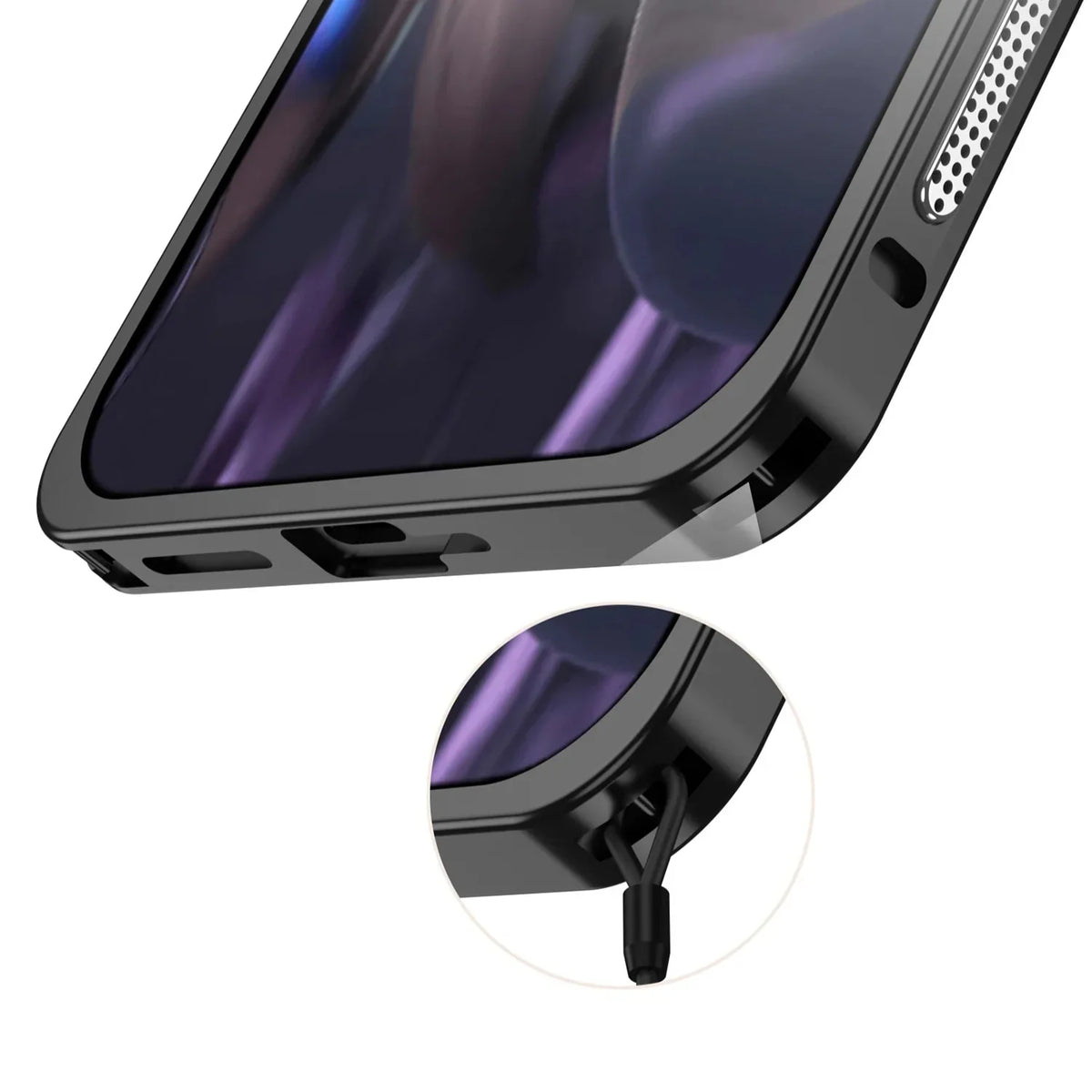 Aluminium Telefoonbumper met Koeling Zwart Zilver Blauw Grijs voor Google Pixel Beschermframe Shockproof