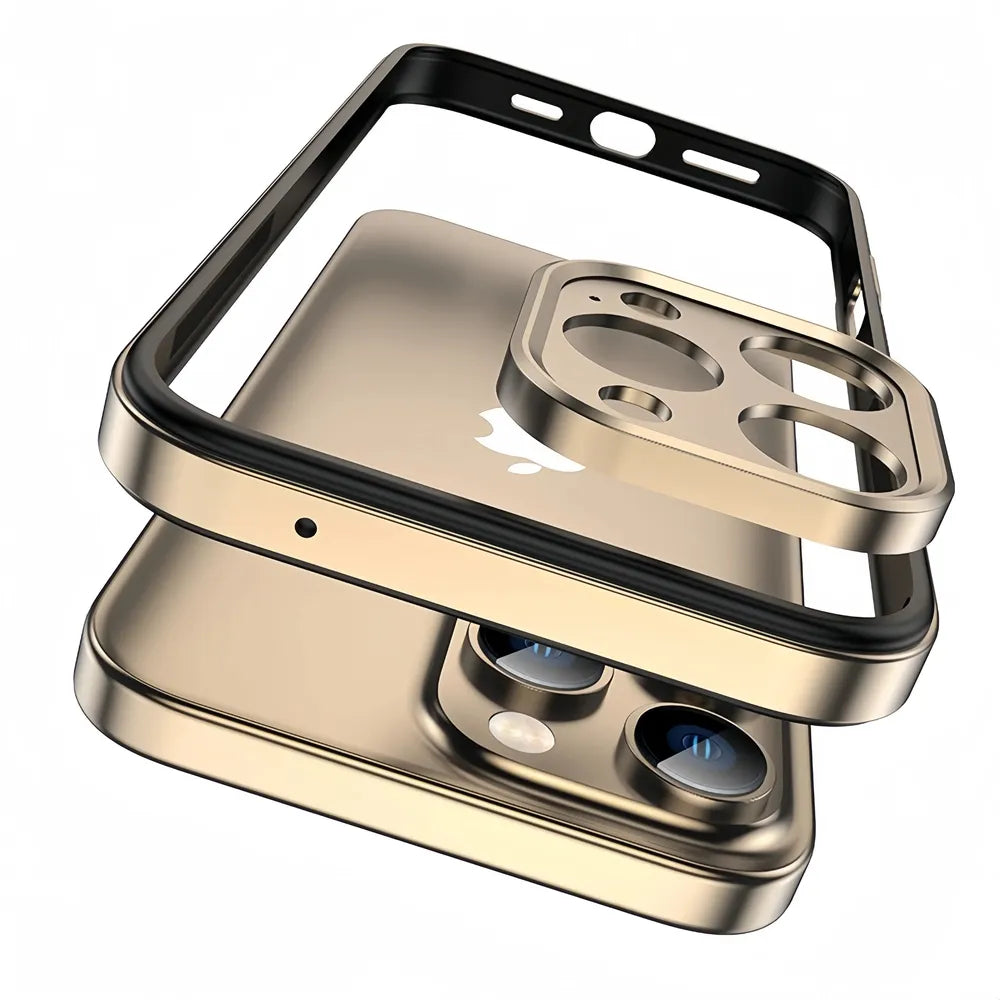 Ultralichte Aluminium Bumper Frame voor iPhone - Plat Randloos Design met Camerabeschermer en Stevige Bescherming