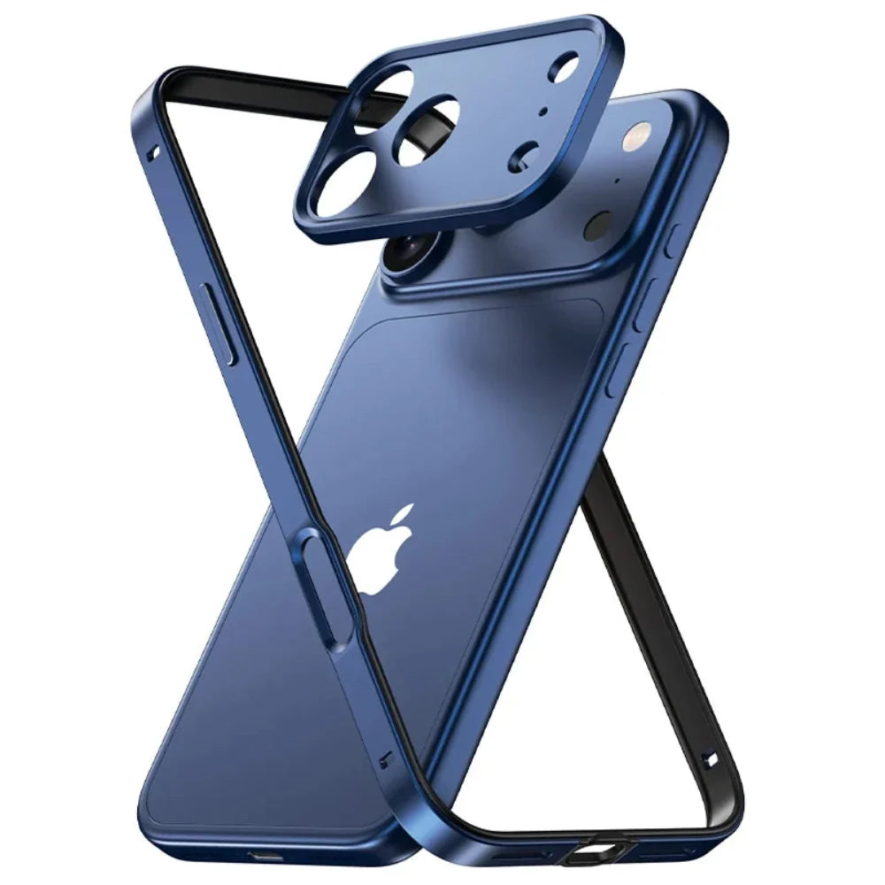 Ultralichte Aluminium Bumper Frame voor iPhone - Plat Randloos Design met Camerabeschermer en Stevige Bescherming