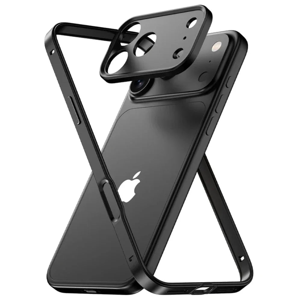 Ultralichte Aluminium Bumper Frame voor iPhone - Plat Randloos Design met Camerabeschermer en Stevige Bescherming