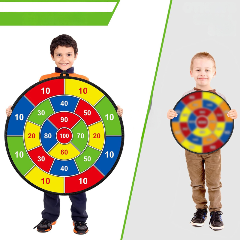 Dartbord voor Kinderen met Klittenballetjes - Dubbelzijdig Outdoor & Indoor Spel
