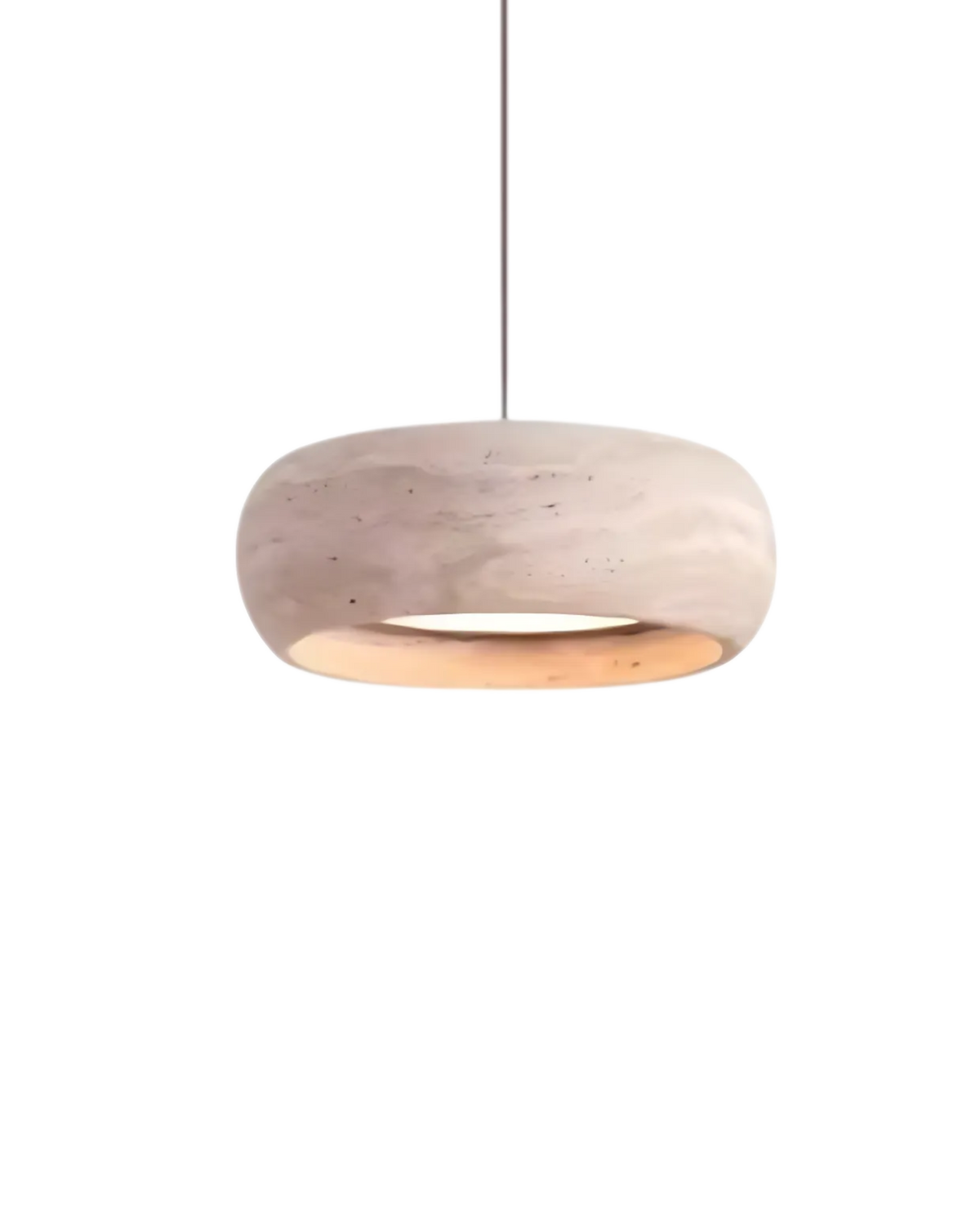 Vintage Hanglamp Crème Steentextuur Wabi Sabi Design | Scandinavische Eetkamer Verlichting Natuurlijke Sfeer Minimalistisch Interieur