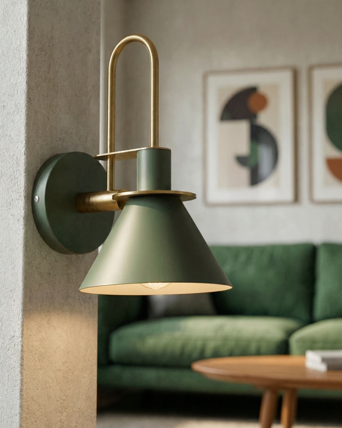 Moderne wandlamp van travertin en hout met warm wit licht - minimalistische design muurlamp voor woonkamer en slaapkamer