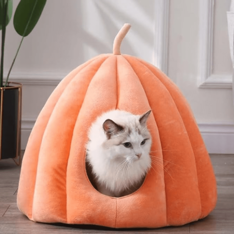 Gesloten Huisdierbed - Warm Pluche Design voor Katten en Kleine Honden