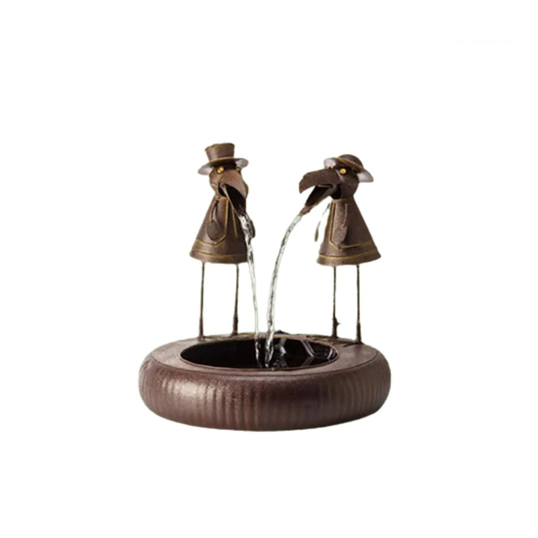 Decoratieve Tuinfontein Dierenmotief Polyresin Fontein met Waterpomp Rustgevend Waterornament voor Tuin Terras