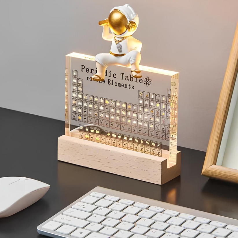 3D Periodieke Tabel met 83 Echte Elementen - Verlichte Display in Acryl voor Wetenschap & Educatie