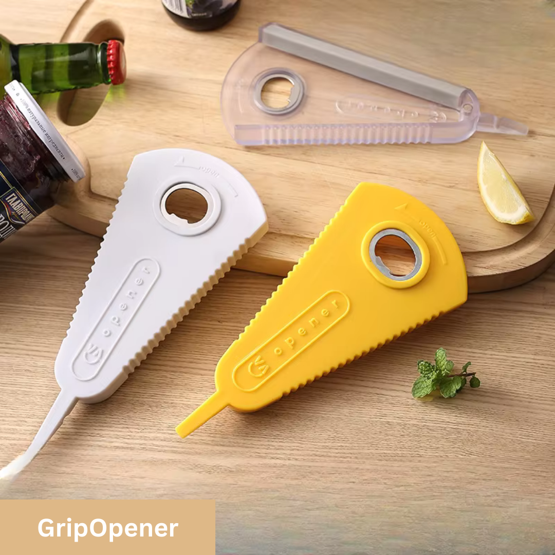 6-in-1 Multifunctionele Opener voor Flessen en Blikjes - Handige Keukenhulp