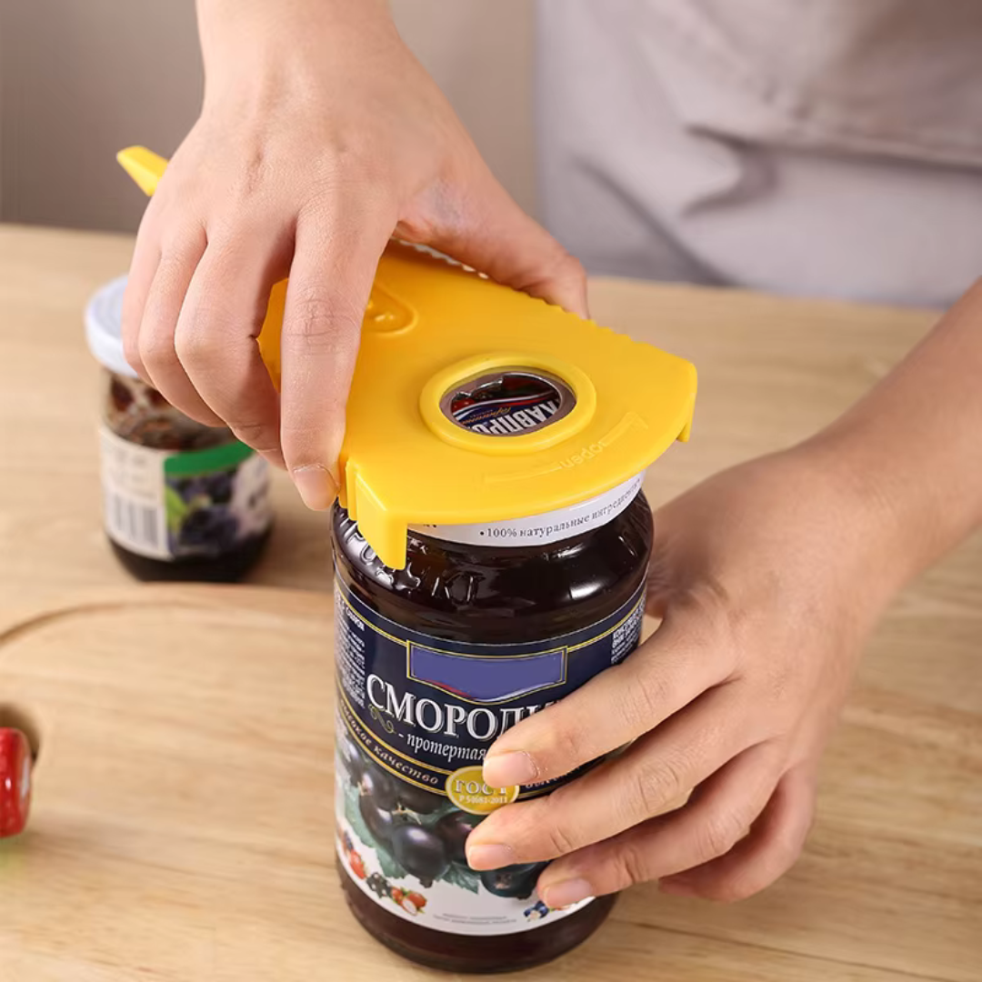6-in-1 Multifunctionele Opener voor Flessen en Blikjes - Handige Keukenhulp