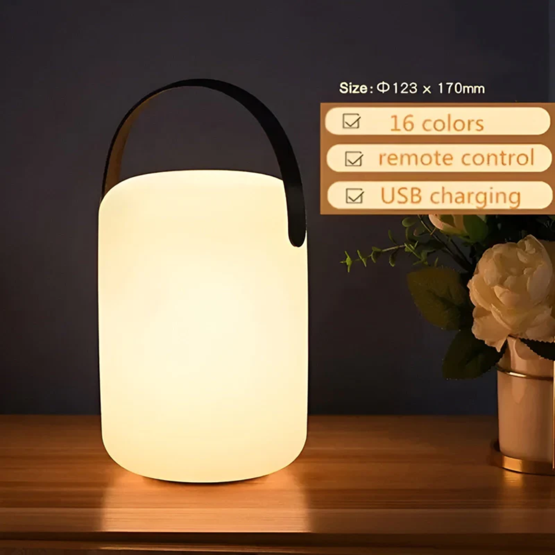 Draadloze Oplaadbare Tafellamp Waterdicht LED 16 Kleuren met Afstandsbediening voor Binnen en Buiten