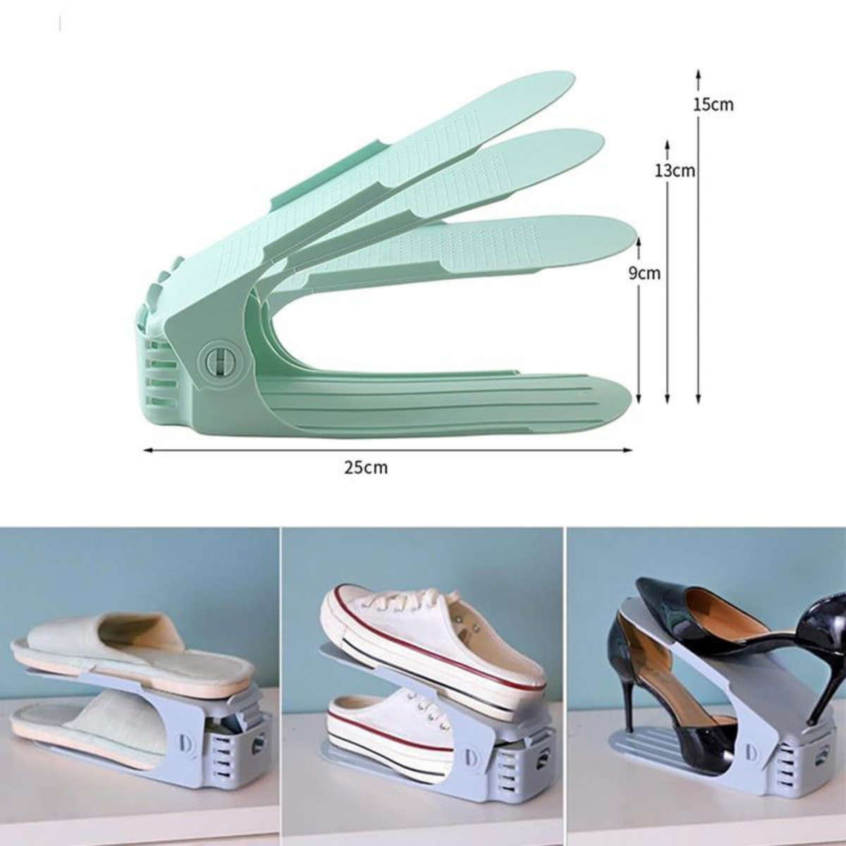 Schoenenrek - Ruimtebesparend Organizer voor Alle Schoentypes - Verstelbaar en Antislip