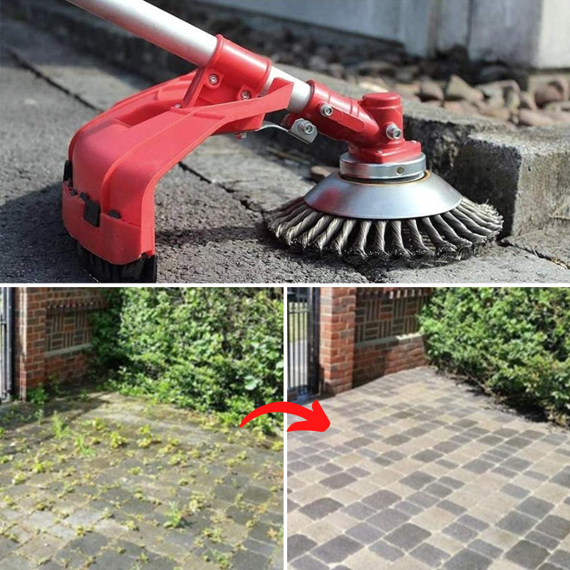 Stalen Draadborstenkop 360° Rotatie voor Trimmer 15cm Universeel Onkruidverwijdering Tuin Gazon Gereedschap