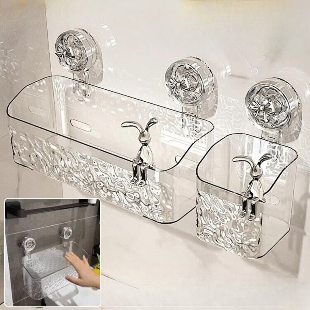 Opbergmand met Zuignappen - Badkamer Organizer Zonder Boren voor Douche en Keuken