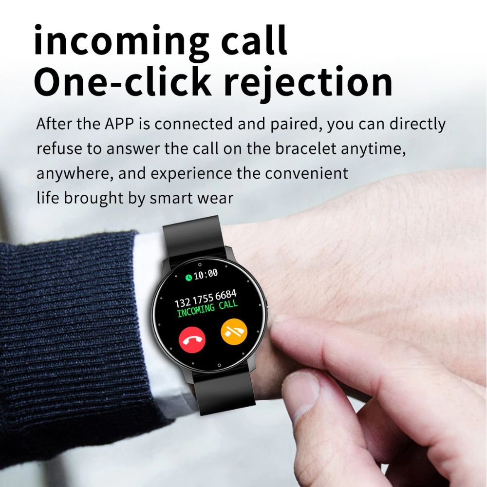Ultraslanke Smartwatch Fitness Tracker Hartslagmeter Stappenteller Waterdicht IP67 Sport Horloge Activiteit
