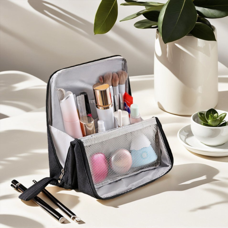 Georganiseerde Reiscosmeticatas - Compacte Make-up Organizer voor Onderweg