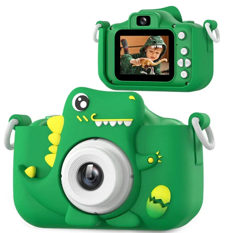 Kindercamera met Dinosaurusdesign - Fototoestel voor Jonge Ontdekkers met HD-Opname & Speelse Dino-Stickers