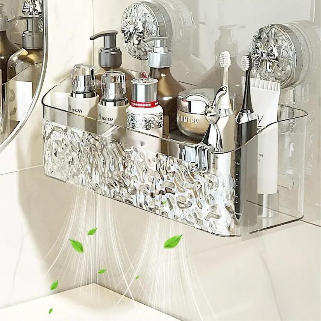 Opbergmand met Zuignappen - Badkamer Organizer Zonder Boren voor Douche en Keuken
