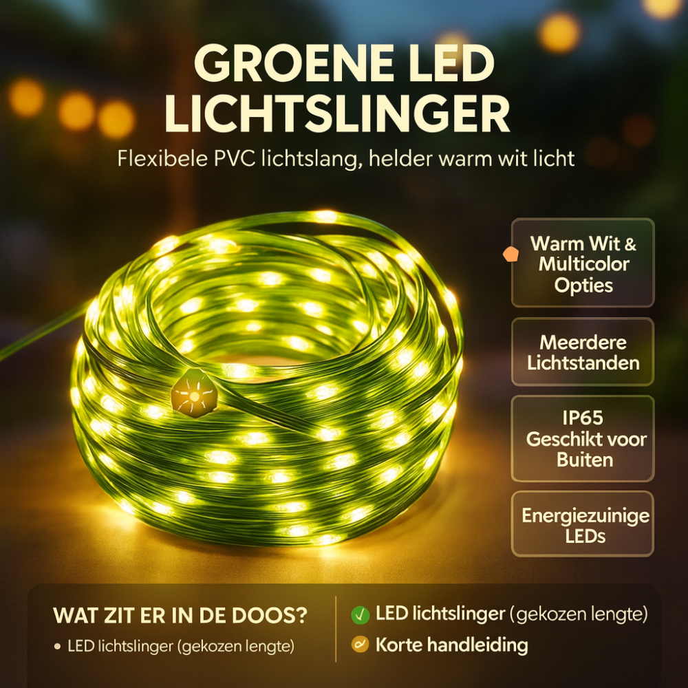 LED Lichtsnoer Buiten Slinger IP65 Tuinverlichting Balkon Terras Flexibel Lichtkabel Decoratief Feestverlichting