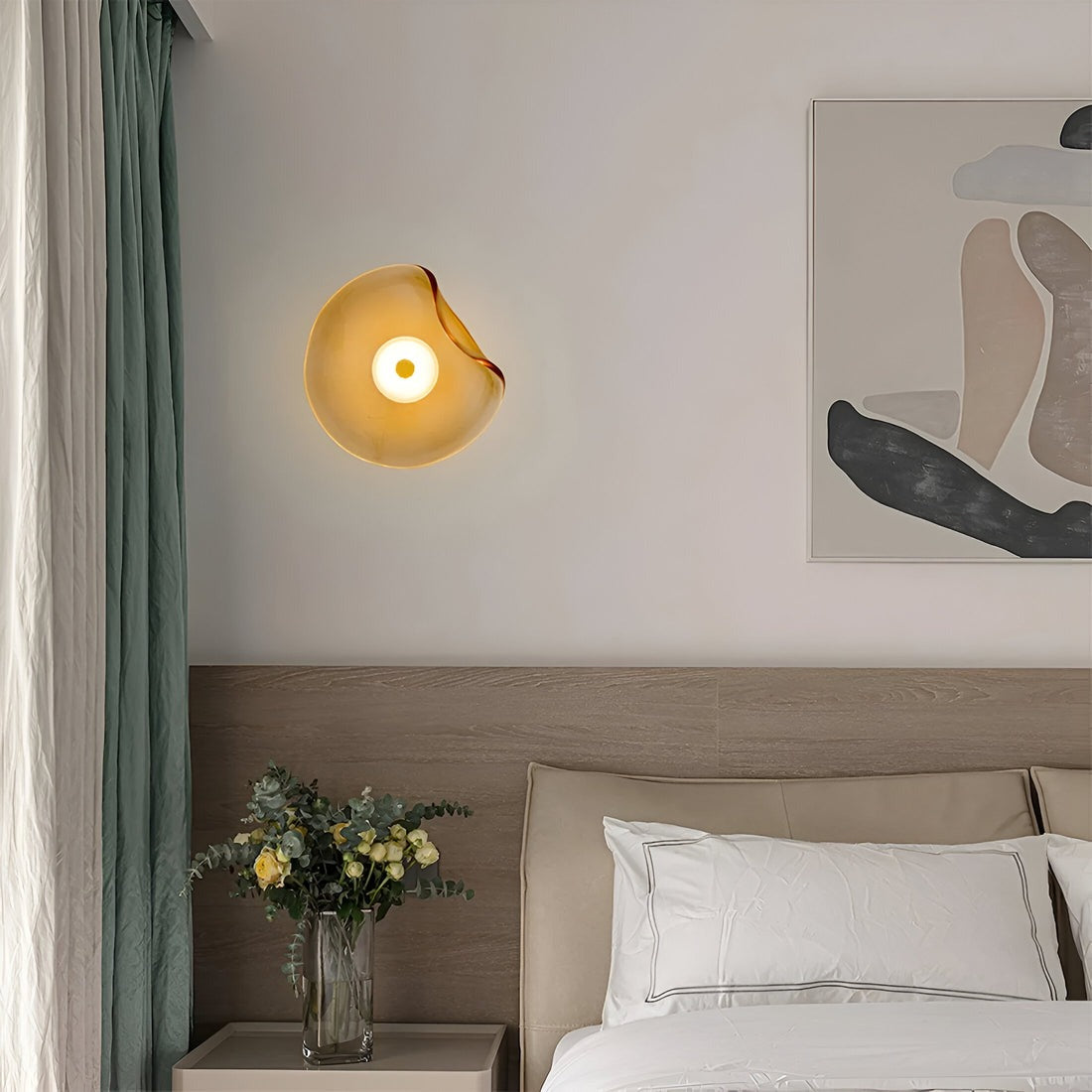 Sculpturale Wandlamp met Geïntegreerde LED Glazen Bol Warm Wit Licht voor Woonkamer Slaapkamer Gang Hal