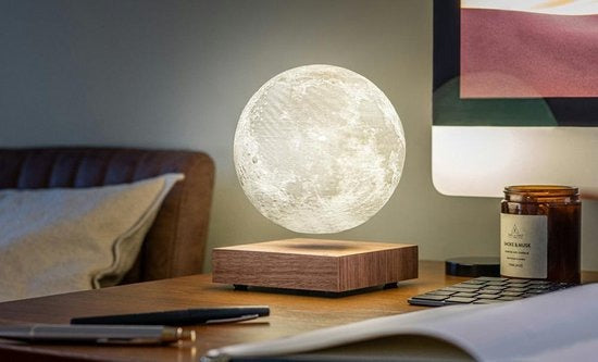 Zwevende Maanlamp met Magnetische Levitatie LED Nachtlampje voor Slaapkamer Nachtkastje Sfeerverlichting Decoratie