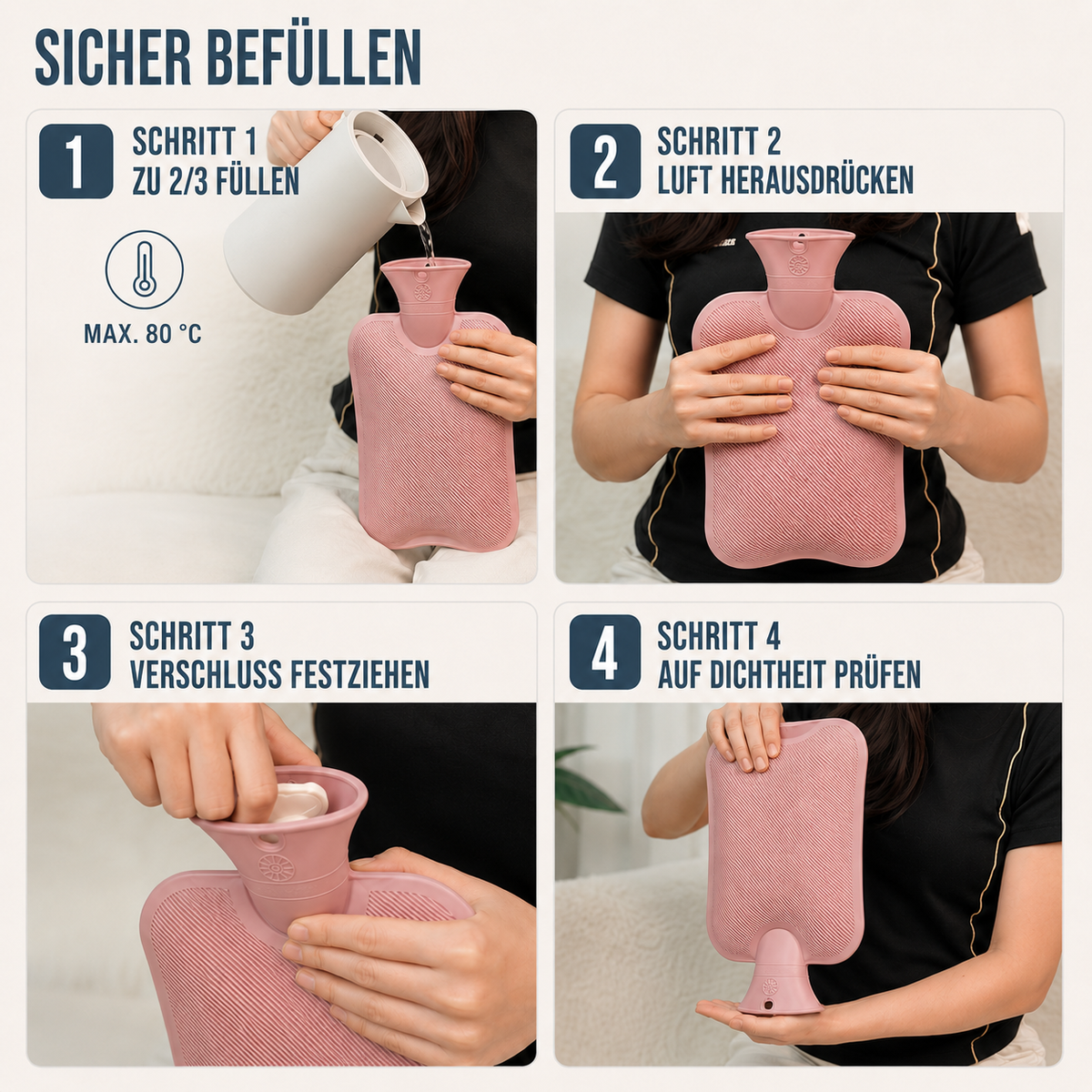 Kruik met Gebreide Hoes 1 Liter Warmtehoudend Comfort voor Koude Winterdagen Ontspanning Thuis Wellness