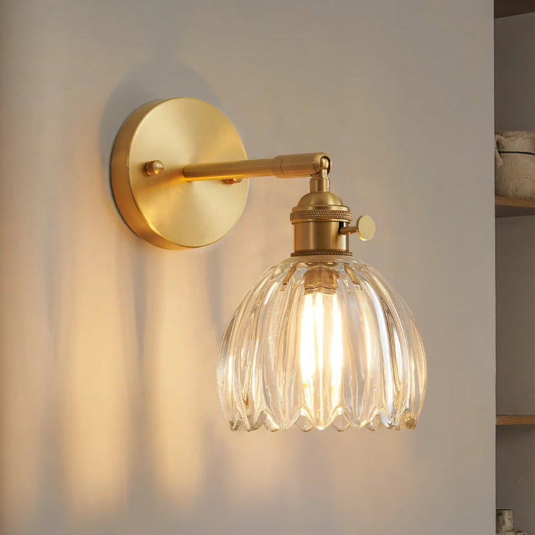 Glazen Wandlamp Tulpvorm E27 Vintage Design Sfeerlicht Woonkamer Slaapkamer Hal Accentverlichting Retro