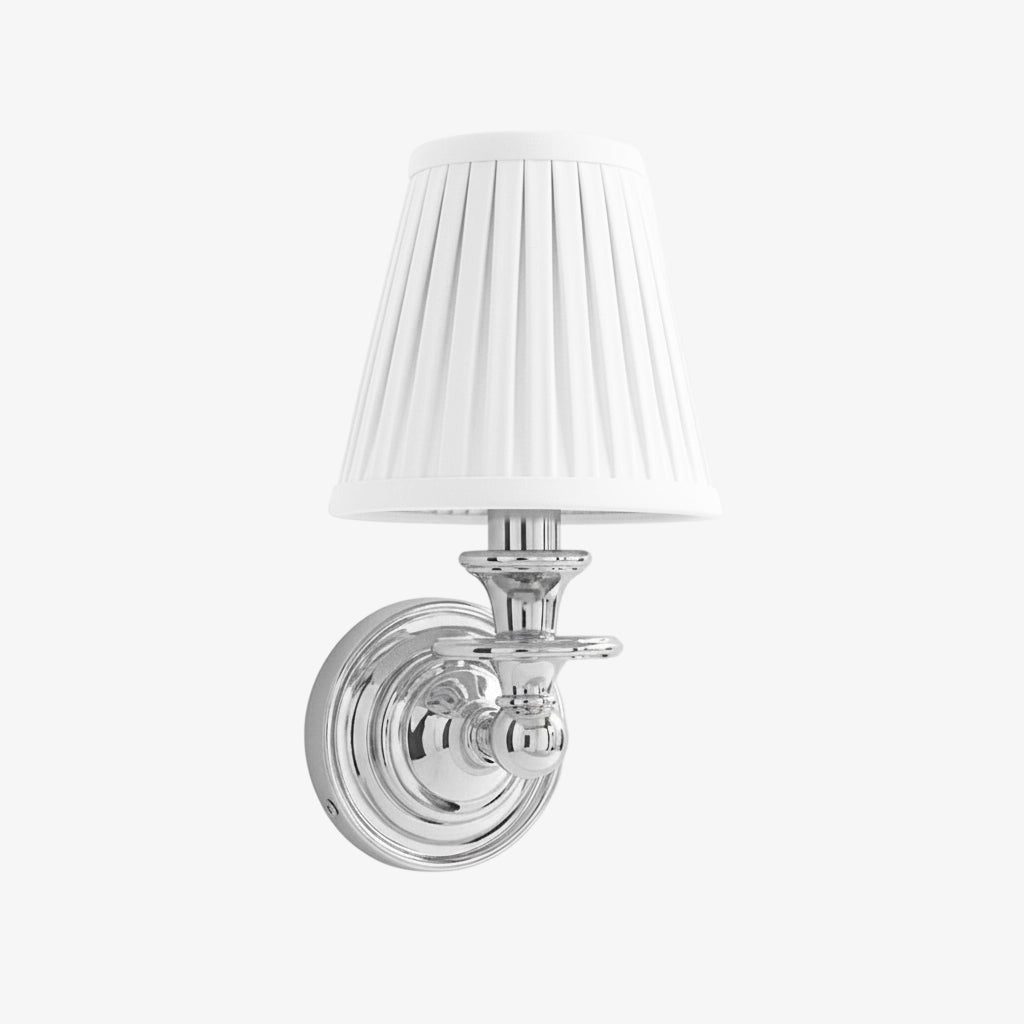 Wandlamp met stoffen kap en zwanenhalsarm - smeedijzeren armatuur met verstelbare leeslamp