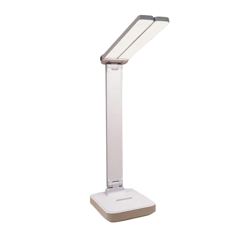 Opvouwbare LED-Bureaulamp met Telefoonhouder Instelbaar Licht 3 Standen USB Oplaadbaar Compact Design