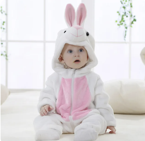 Baby Onesie Dierenpakje Panda Dinosaurus Tijger Muis - Zachte Fleece Jumpsuit Babykleding Romper 0-4 Jaar