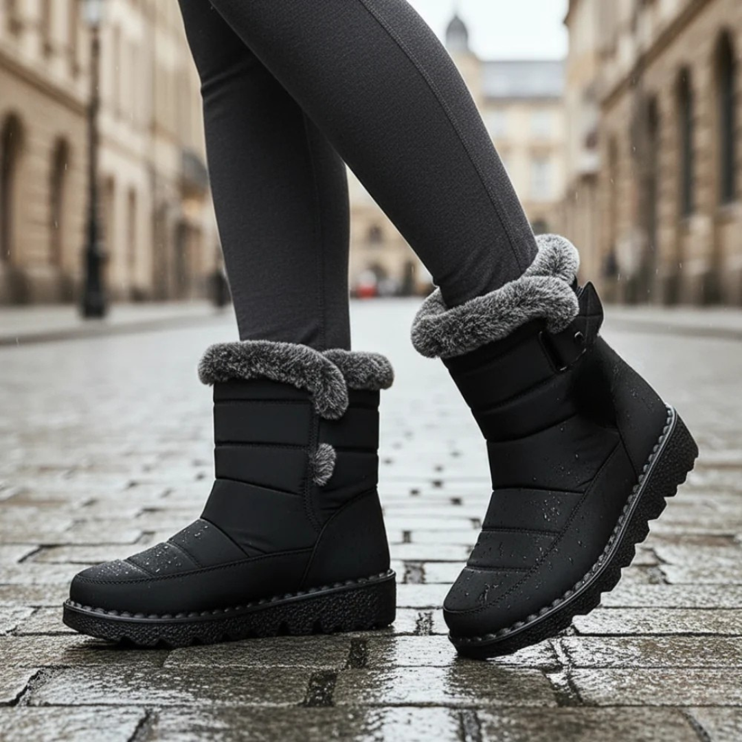 Waterdichte Dameslaarzen Winter Warme Voering Antislip Zool Wandelen Stad Werk Comfort Snowboots Dames