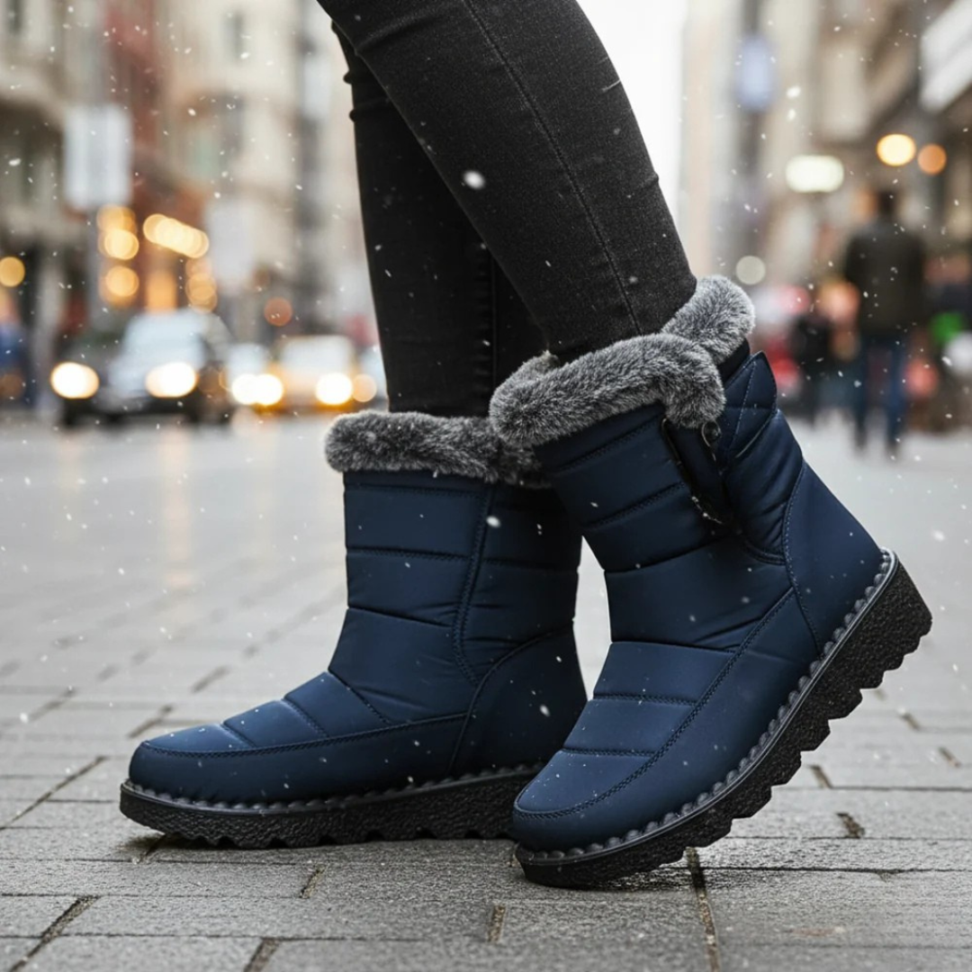 Waterdichte Dameslaarzen Winter Warme Voering Antislip Zool Wandelen Stad Werk Comfort Snowboots Dames