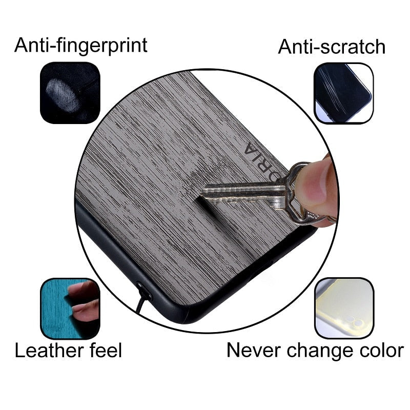 Google Pixel Hoesje Houtstructuur PU Leer Schokbestendig Beschermend Telefoonhoesje Zachte Grip 5 Kleuren