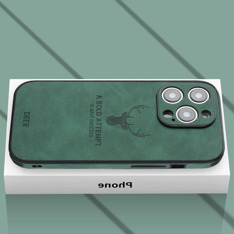 Smartphone Hoesje in Leerlook - Slank Design met Valbescheming & MagSafe-Compatibiliteit voor iPhone 16/15/14/13/12